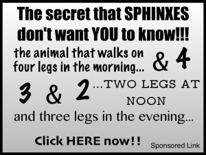 One weird secret that sphinxes don't want YOU to know!!! Theseus hates this riddle!