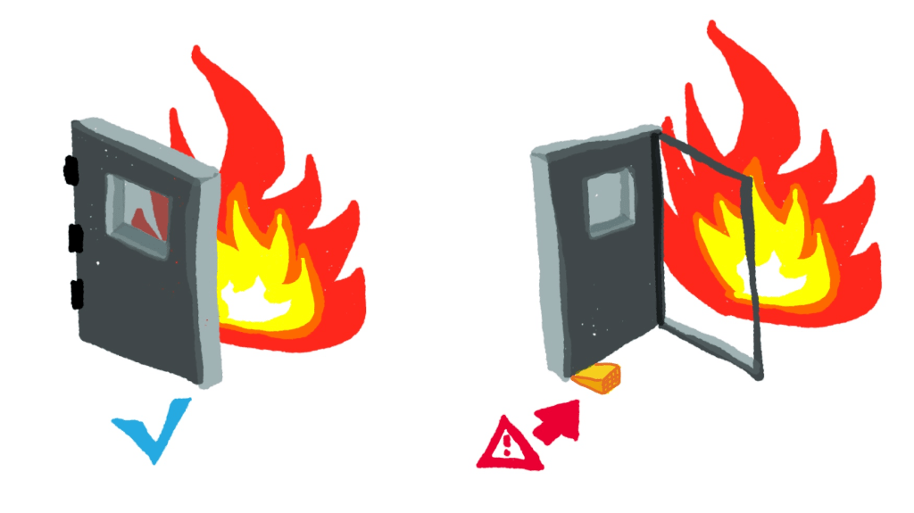 Life hack: use a wedge of Gouda cheese as an eco-friendly doorstop to save space in your pantry. BIG DOORSTOP hates this tip!