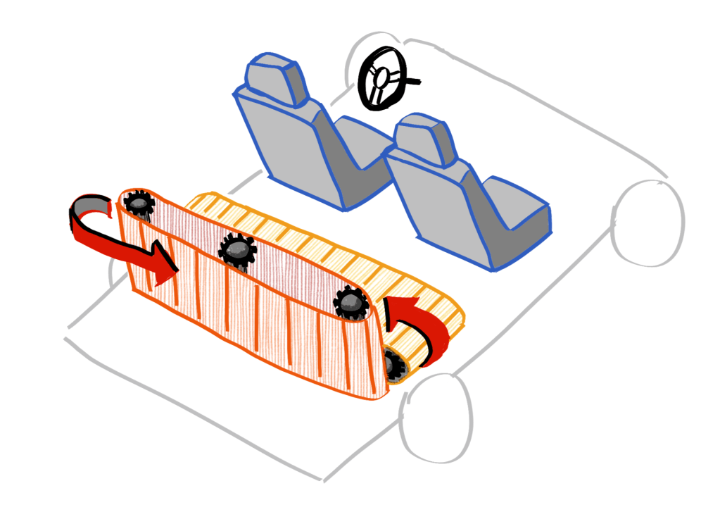 Speed up the passenger-pickup phase of a Lyft or Uber ride with this new conveyor belt system for ride-sharing&nbsp;cars!