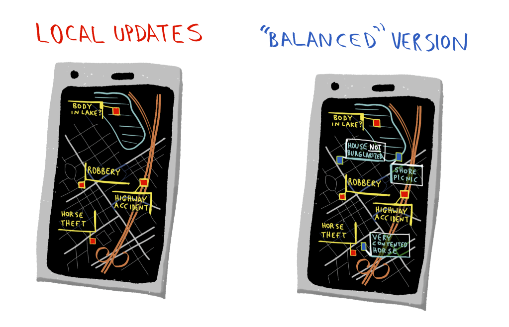 Avoid being stressed out by non-stop negative news with this new local news app idea, which will report positive happenings as well! And if there aren’t any, it will fabricate them out of nothing, so don’t trust it too&nbsp;much!