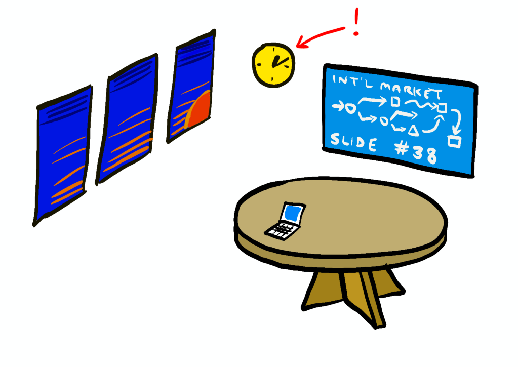 Never have a meeting run over time again! This new “day to night” time progression visualization will allow presentations to stay on track.